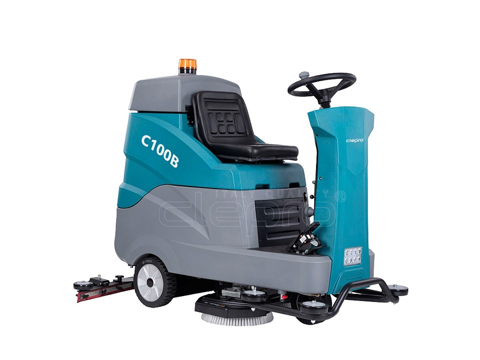 Máy chà sàn liên hợp ngồi lái dùng bình acquy