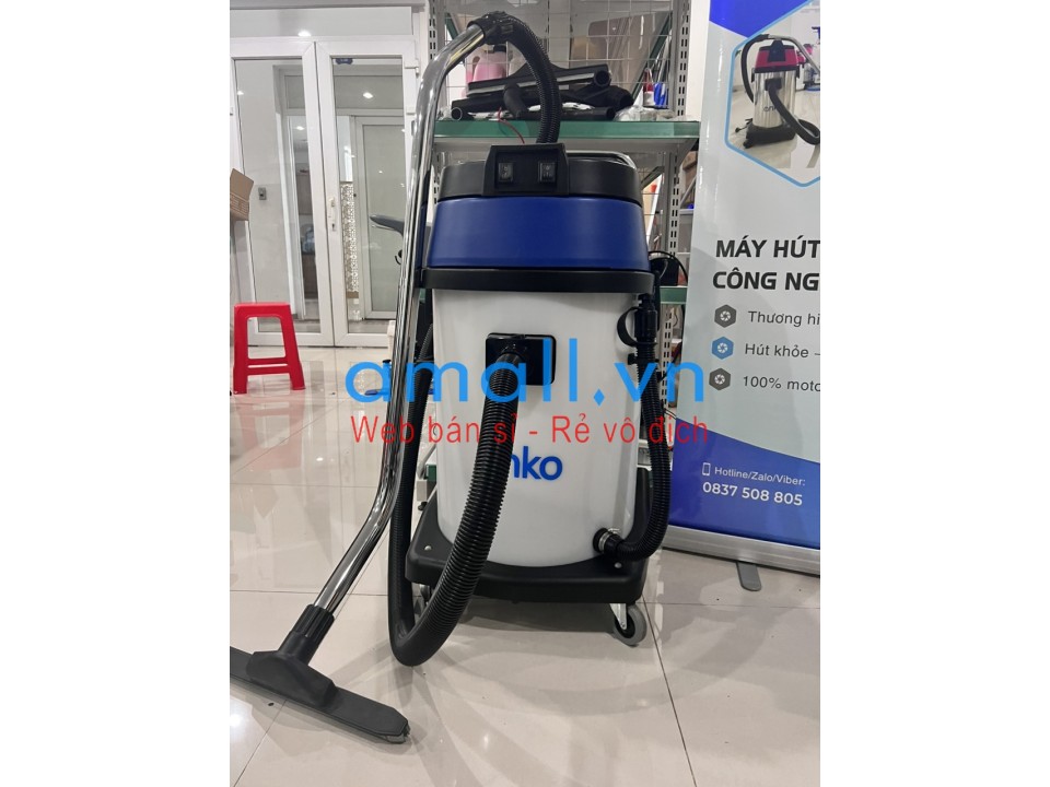 Máy hút bụi công nghiệp khô/ướt 60 Lít thùng inox, Model: AS60-2P, Hiệu Anko