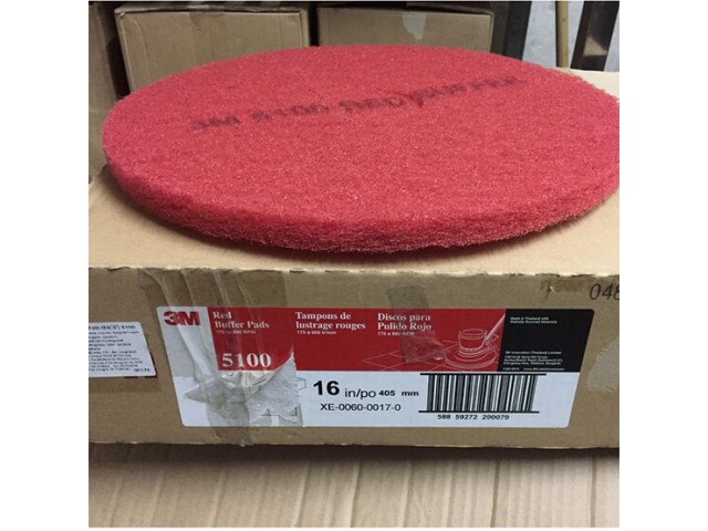 Miếng pad chà sàn BF 5200 đường kính 16 inch, 5 miếng/thùng, màu đỏ