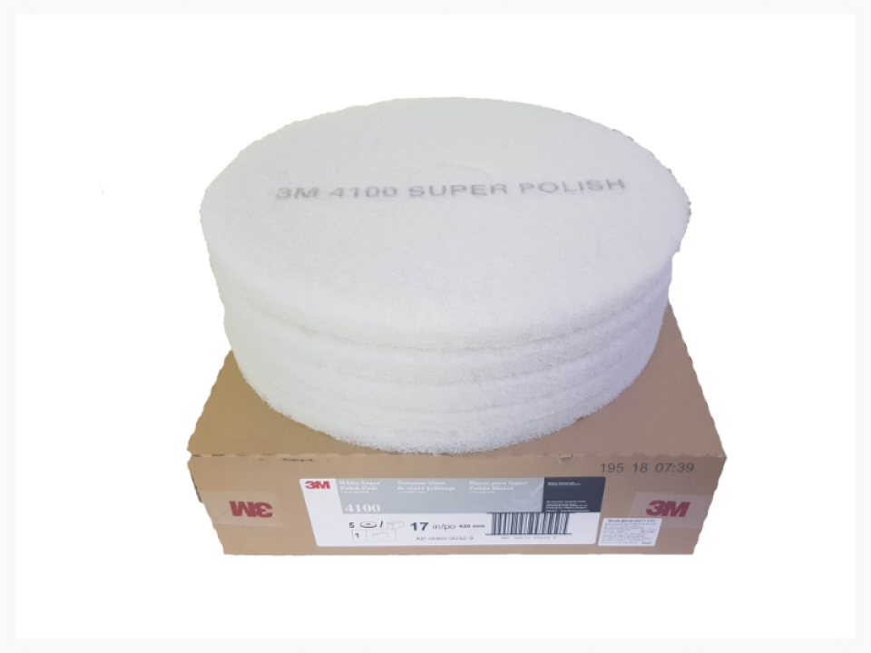 Thùng 5 Miếng chà sàn 3M màu trắng đường kính 17 inch