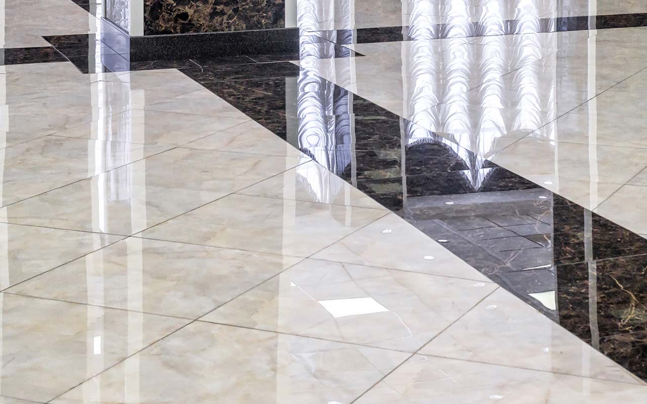 dusting marble floor