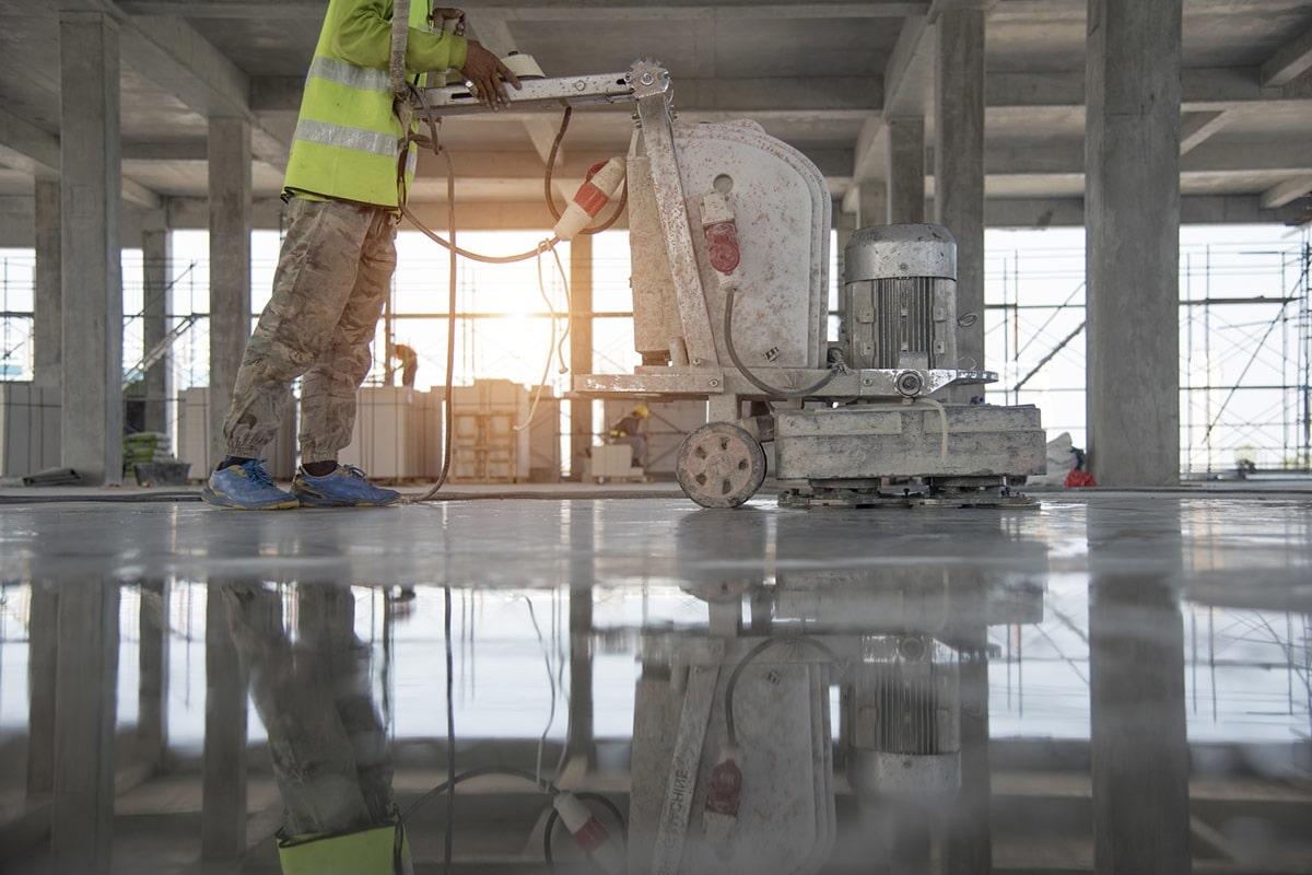 happy customer concrete floor polishing