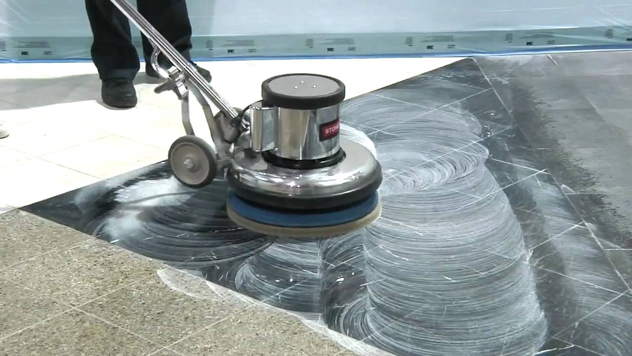 granite floor polishing before and after